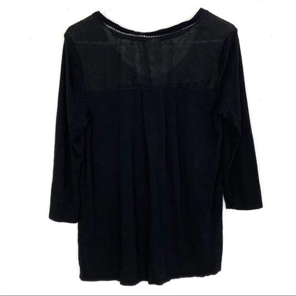 Anthropologie Dolan Black Long Loose Knit Blouse Womens Size Small Neutral - Picture 4 of 13